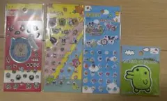 たまごっち　キラキラシール　プチプチシール　くちぱっち　パイルシール　4点
