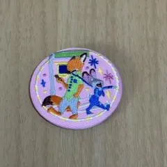 ディズニー刺繍缶バッジ ズートピア