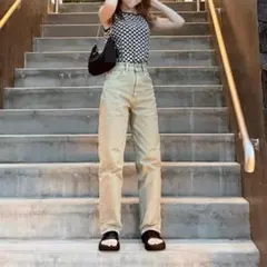 moussy♡PLAIN JEANS COLOR STRAIGHT♡マウジー23