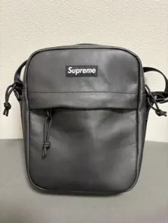 Supreme Leather Shoulder Bag Black