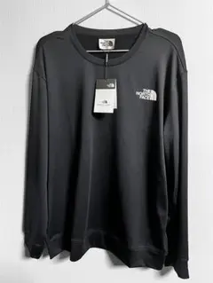 新品　THE NORTH FACE ブラック トレーナー　Lサイズ　サラサラ素材