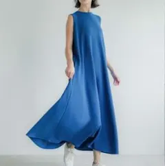 coca エンボス加工ノースリーブマキシワンピース Long