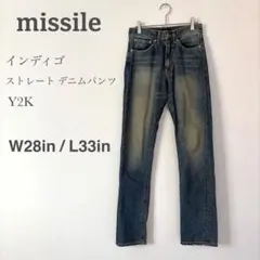 ミサイル missile ストレートデニム Y2K古着 メンズ S アメカジ