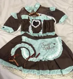クリアストーン メイド服 チョコミント コスプレ コンカフェ Mサイズのサムネイル