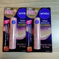 ニベア ディープモイスチャーリップ スイートゼラニウム＆ローズの香り2本のサムネイル