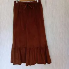 スエード風　ブラウンスカート　Sサイズ