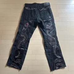 【美品】juvenile delinquent デニム　龍刺繍