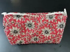 インド製 花柄キルティングポーチのサムネイル