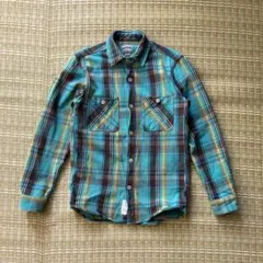 HOUSTON チェック柄 長袖ネルシャツ