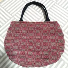 ハンドメイド　織物　和柄トートバッグ