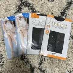 GUNZE SABRINA ストッキング 4点セット M-L ブラック
