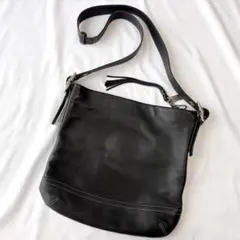 COACH コーチ F72351 レザー スクエア ショルダーバッグ ネイビー 