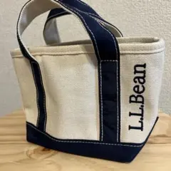 【L.L.Bean】アイボリー ネイビー ポーチ