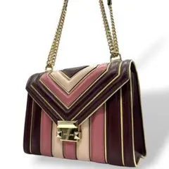 極美品　マイケルコース　ショルダーバッグ　赤　ホイットニー　チェーン　s1