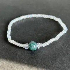 BB44 天然石 パワーストーン 1粒 グアテマラ産 翡翠 ビーズ ブレスレット