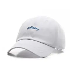 ワンポイント　シンプル　ベースボールキャップ　キャップ 帽子　ホワイト　新品