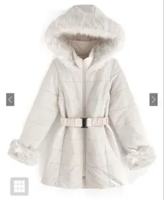 GRL ベルト付きファーダウンコート[kd13]