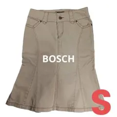 ボッシュ フレアタイトスカート ストレッチ素材 オールシーズン ベージュ S