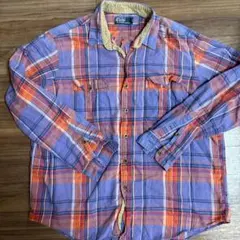 ⑤ POLO RALPH LAUREN ネルシャツ チェック 長袖シャツ　ポロのサムネイル