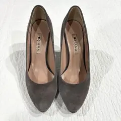 【お得♥DIANA パンプス グレー 23cm】高さ9cmヒール スエード