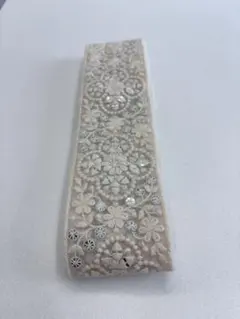 インド刺繍リボン　幅約7cmチュール生地