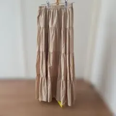 ★GU ベージュ ロングスカート M★
