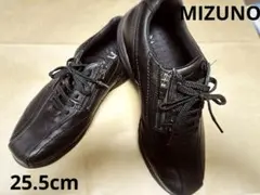 MIZUNO ミズノ　レザー　黒　ウォーキングシューズ　ビジネス　25.5cm