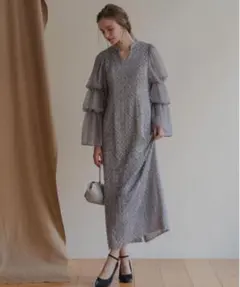 ドリードール　デザインスリーブシャギードレス