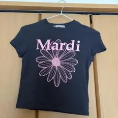 Mardi Mercredi Tシャツ ブラック ピンクのサムネイル