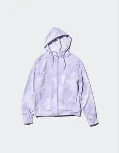 エアリズムUVカットメッシュフルジッププリントパーカ