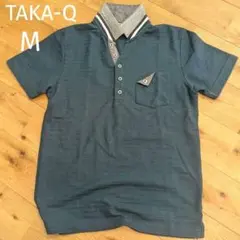 TAKA-Q タカキュー メンズ 半袖 ポロシャツ M ネイビー 重ね着風のサムネイル
