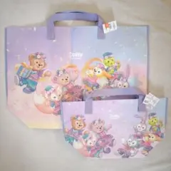 香港ディズニーランド20周年 ショッピングバッグS＆Lサイズ セット ダッフィー