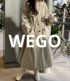 ベージュ トレンチコート ウエストベルト付き
