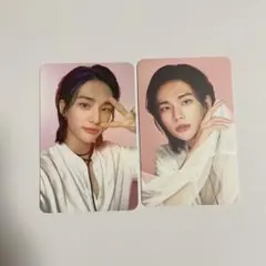 nacific×straykids ヒョンジントレカ ピンク 光沢