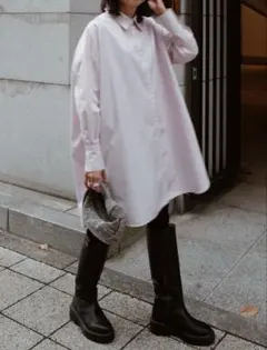 machatt stripe dobby shirt pinkのサムネイル