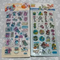 【2枚】 スティッチ トイストーリー 立体シール　海外