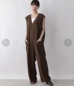 ローリーズファーム　オールインワン　ブラウン