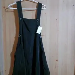 新品　ブラック　エプロンドレス