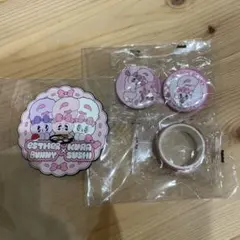 くら寿司　エスター・バニー 缶バッジ 2個＆マスキングテープ＆コースターセット！