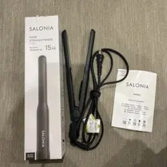 SALONIA ヘアストレートナー ブラック 15mm
