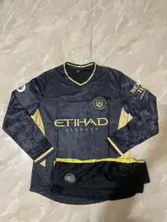 マンチェスター・シティ ジャージ 黒金 ETIHAD ショーツ付き　XL サイズ