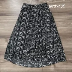 ユニクロ フレア ロングスカート ヒョウ柄 レオパード柄 Mサイズ