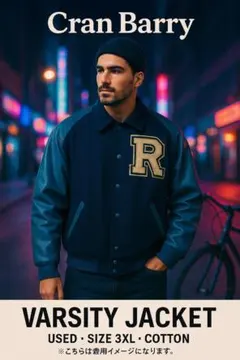 90s 古着 CranBarry バーシティジャケット/USA製/スカジャン/