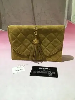 80798 CHANEL スエード マトラッセ タッセル クラッチバッグ 中古品 