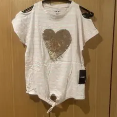 DKNY ハートスパンコールTシャツ 新品未使用⭐️送料込みのサムネイル