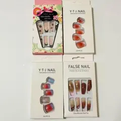 値下げOK✅ まとめ売り4セット ネイルチップ 24枚入りｘ4個 付け爪