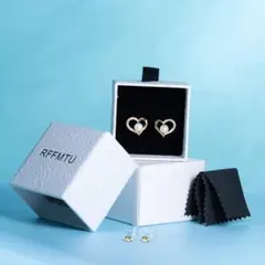 セール✨ピアス　パール　ジルコニア　ハート　プレゼント　ジュエリーボックス付き