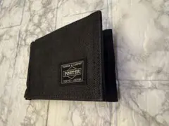 ポーター　二つ折り財布 ブラック　吉田カバン　マネークリップ　お札入れカード入れ