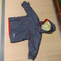 子供用スキーウェア グレー フード付き