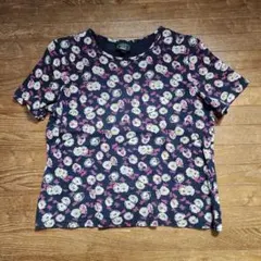 ローラアシュレイLAURA ASHLEY　花柄半袖Tシャツ　Mサイズ